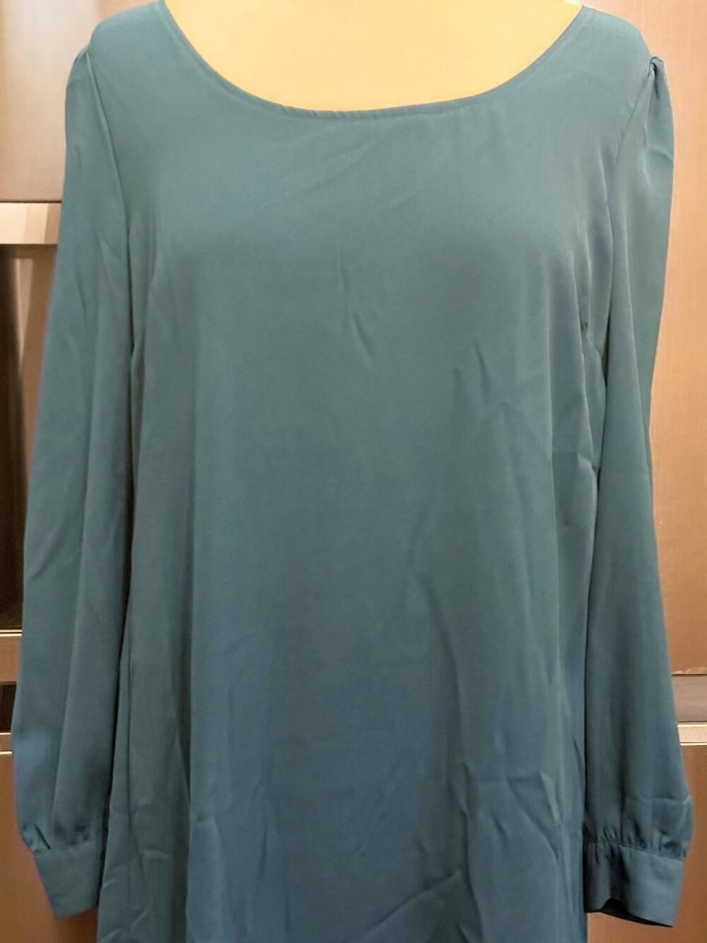 Blue Pepper Teal Blue Tunic Blouse - Size Large
